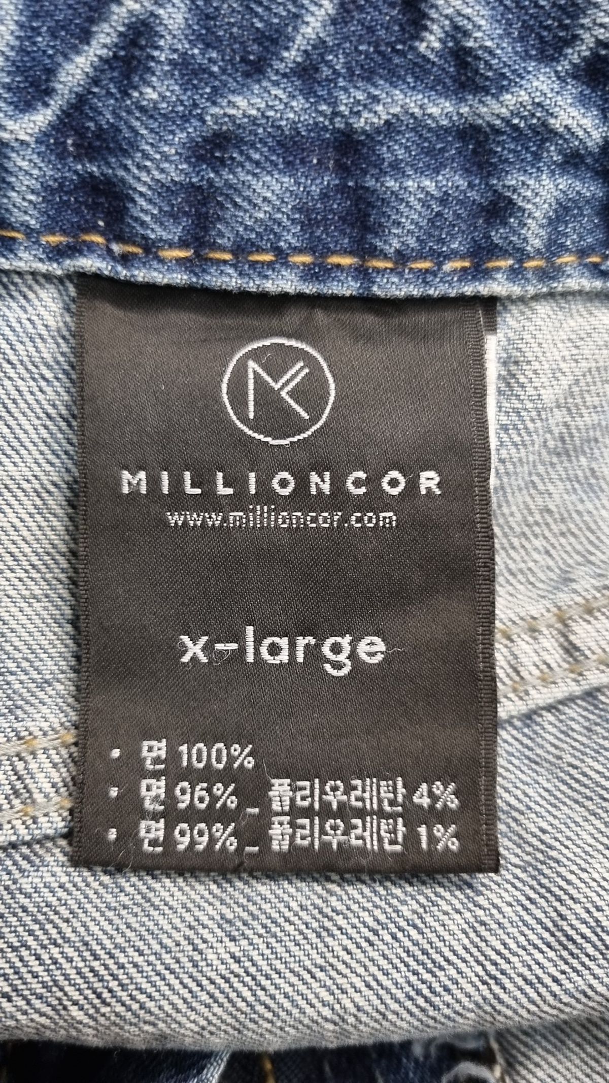 밀리언코르(MILLIONCOR) 청/데님 팬츠 XL