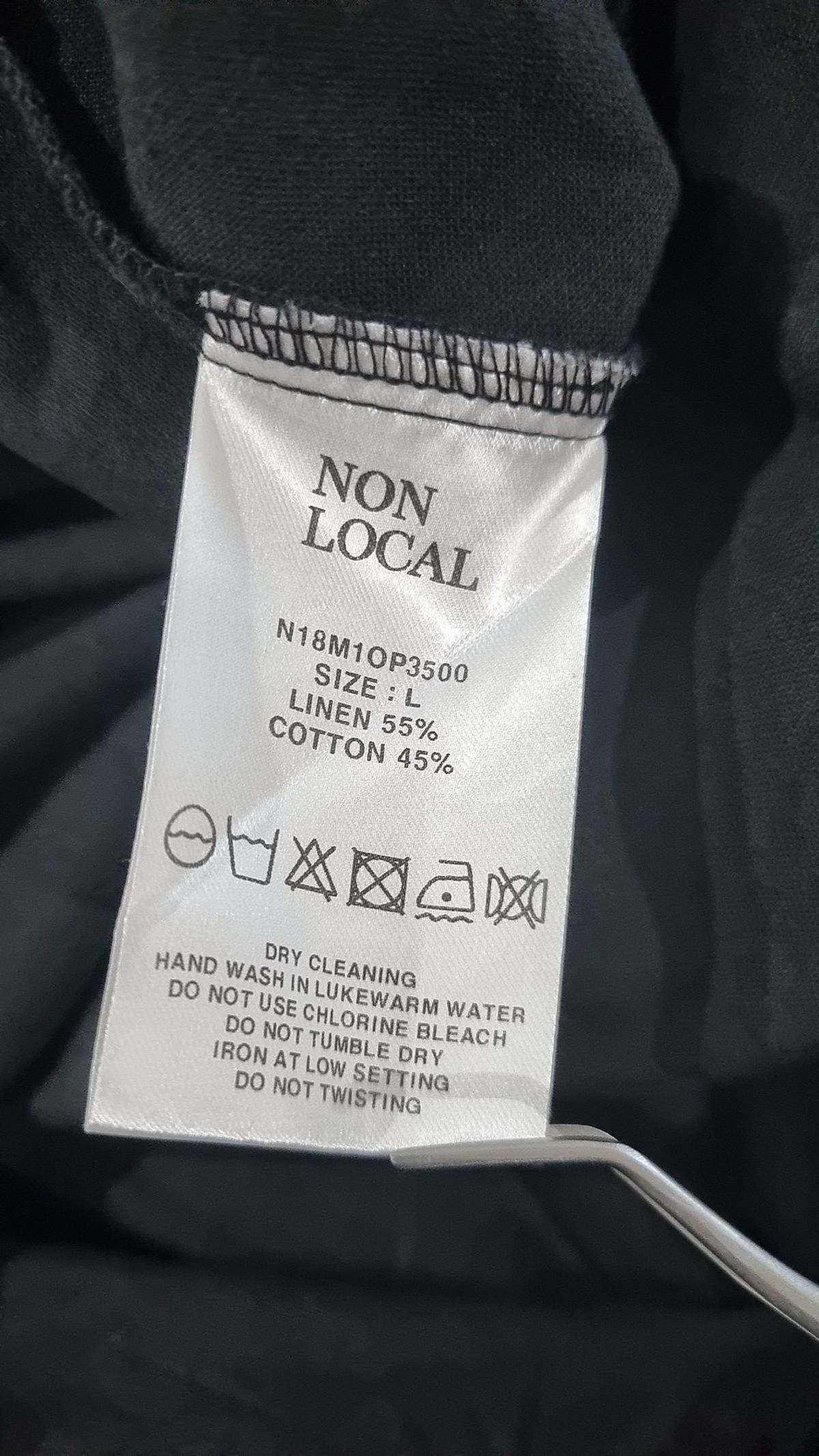 논로컬(NONLOCAL) Linen Flared Dress - Black L