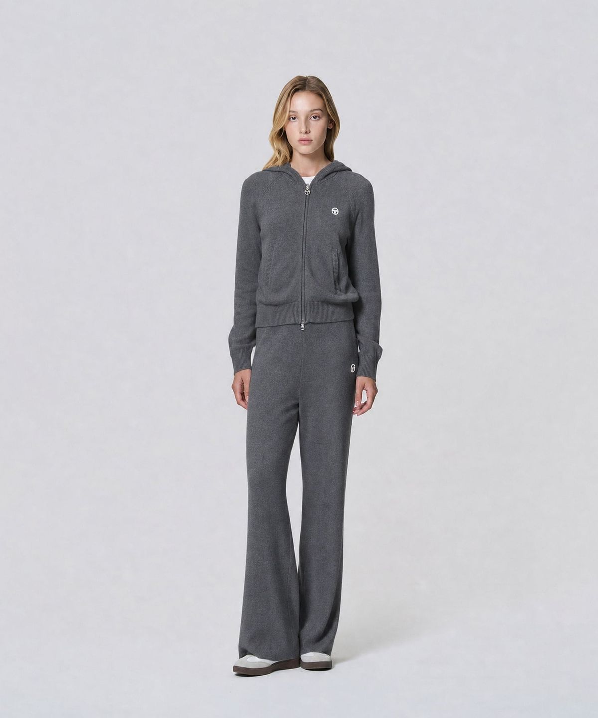 세르지오 타키니(SERGIO TACCHINI) W 울캐시 니트 후드 집업 (D.Charcoal Grey)