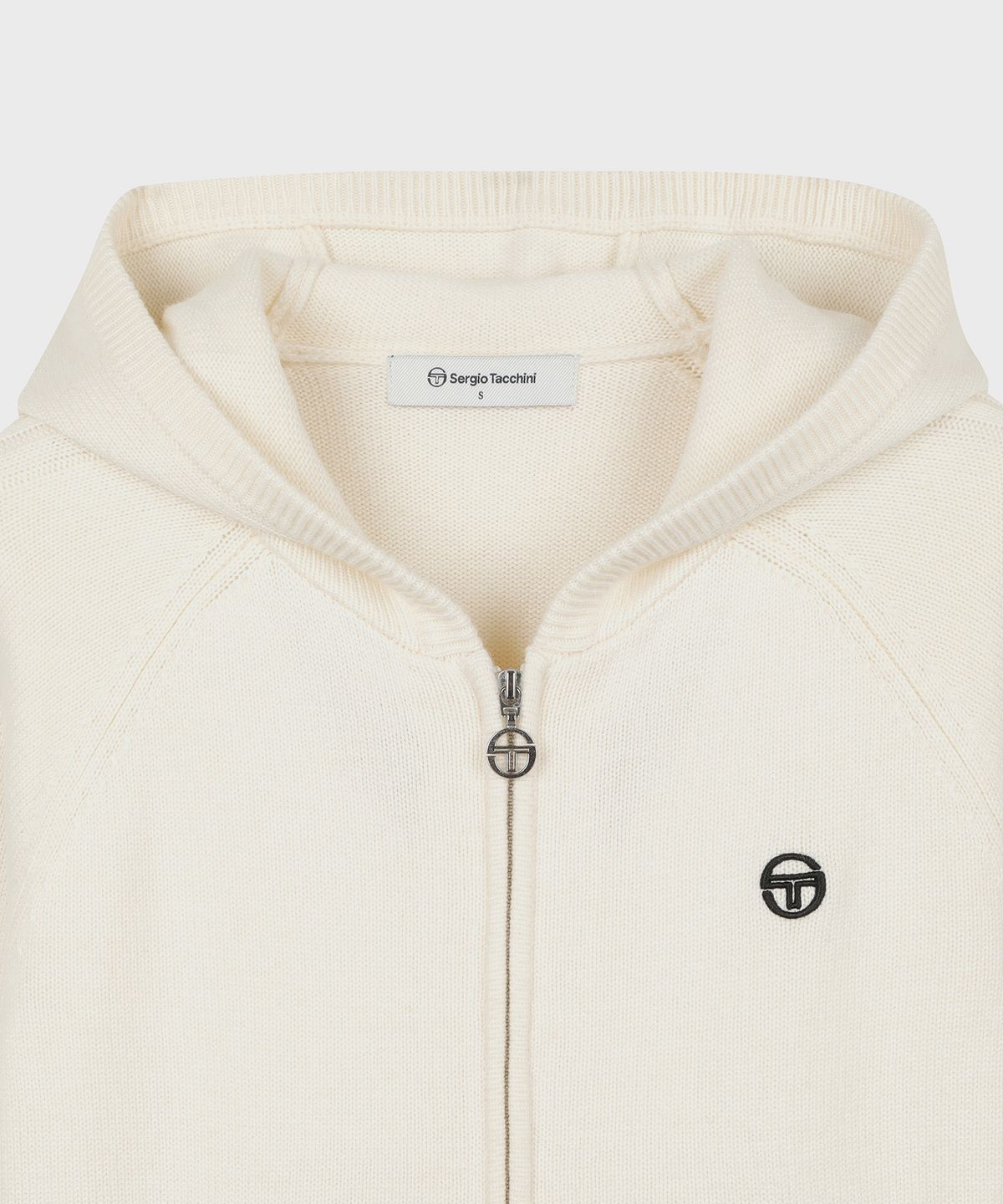 세르지오 타키니(SERGIO TACCHINI) W 울캐시 니트 후드 집업 (Ivory)