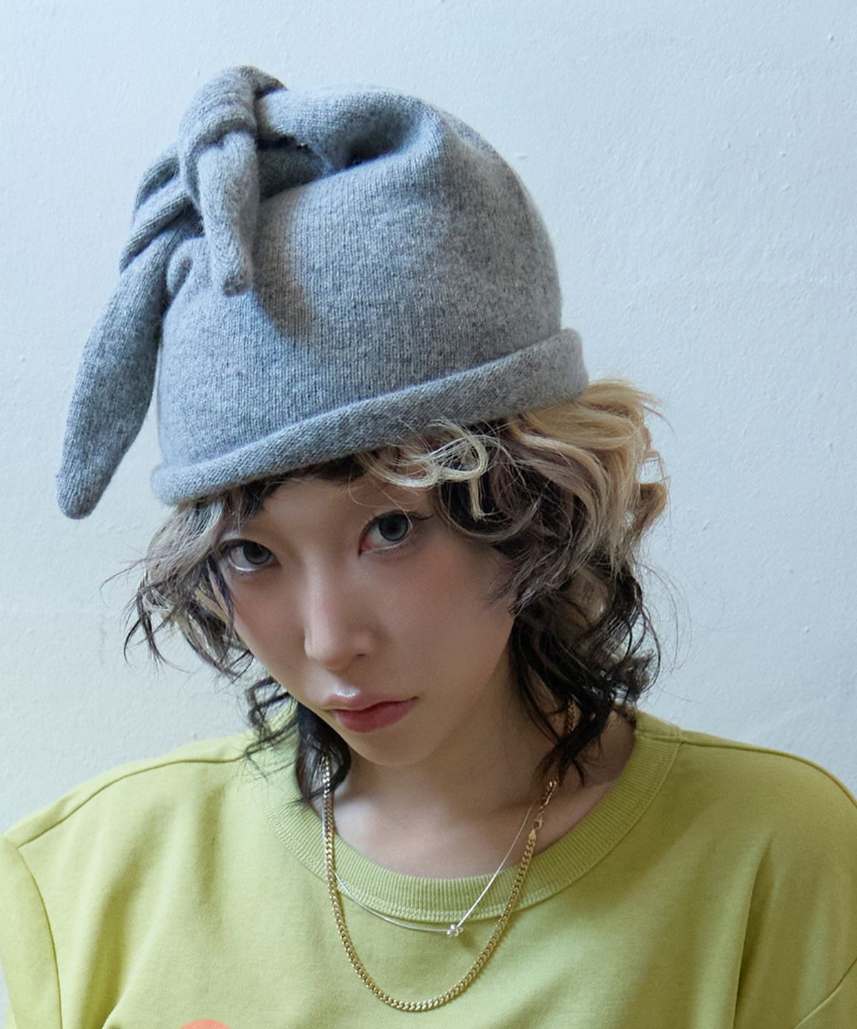 키코지(KIKOZY) Tie Loop Beanie_Grey