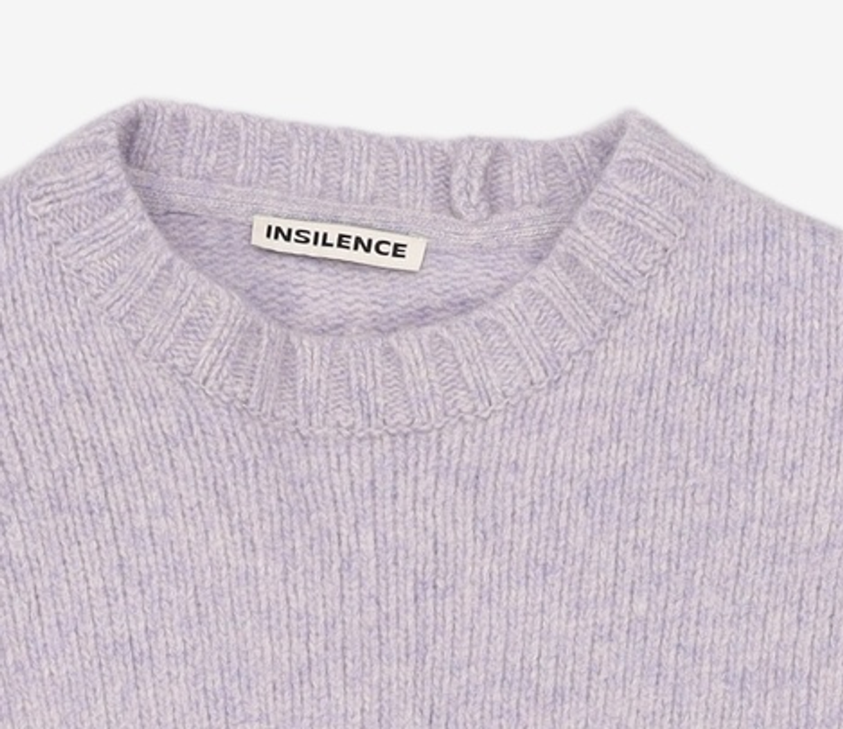 인사일런스(INSILENCE) 셔틀랜드 울 크루넥 스웨터 LILAC L
