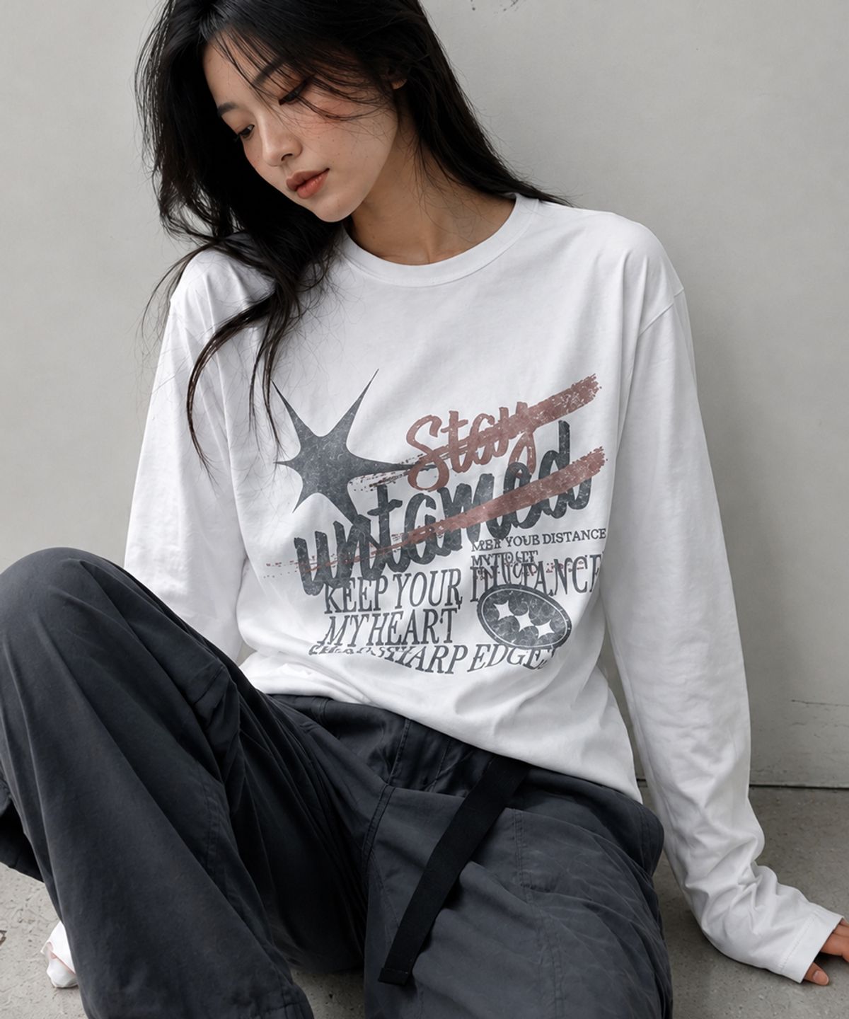 도톤(DOTON) STAY UNTAMED LONG SLEEVE (Black)