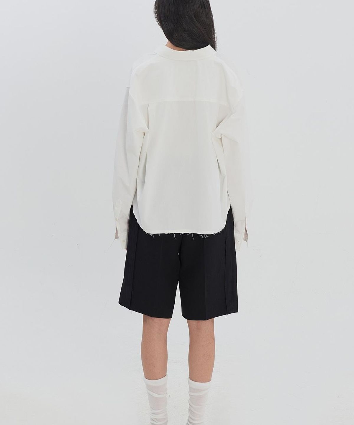 래코드(RECODE) Two Way Cropped Shirt RJSAM26598WHX