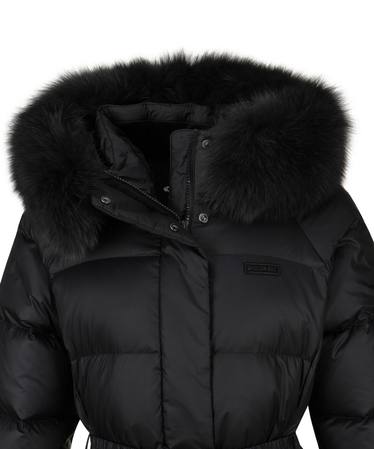 디스커버리 익스페디션(DISCOVERY EXPEDITION) 여성 켈리 글로시 구스다운 롱패딩 (BLACK)
