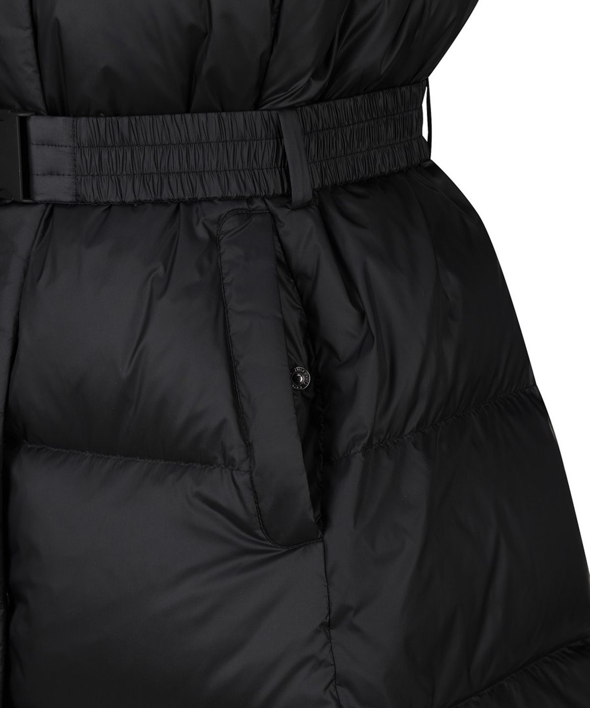 디스커버리 익스페디션(DISCOVERY EXPEDITION) 여성 켈리 글로시 구스다운 롱패딩 (BLACK)