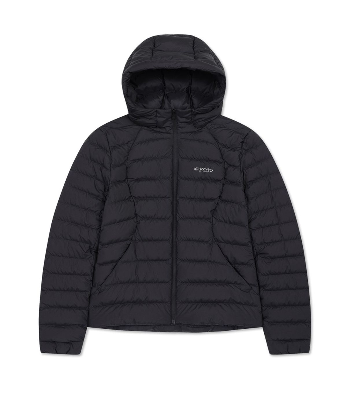 디스커버리 익스페디션(DISCOVERY EXPEDITION) 여성 애슬레져 슬림 다운 경량패딩 (BLACK)