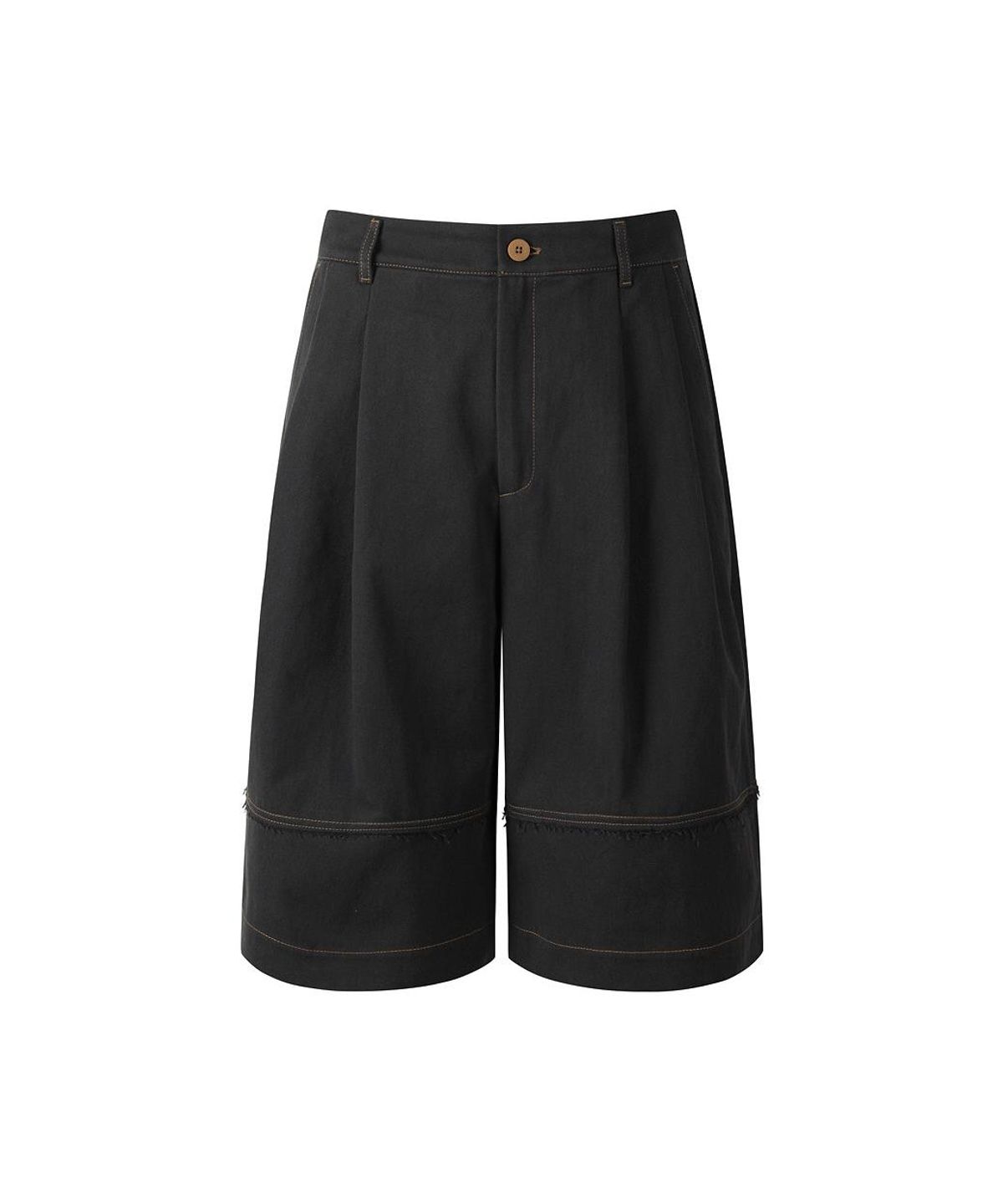 래코드(RECODE) Raw-Edged Bermuda Shorts RJPAM26696BKX