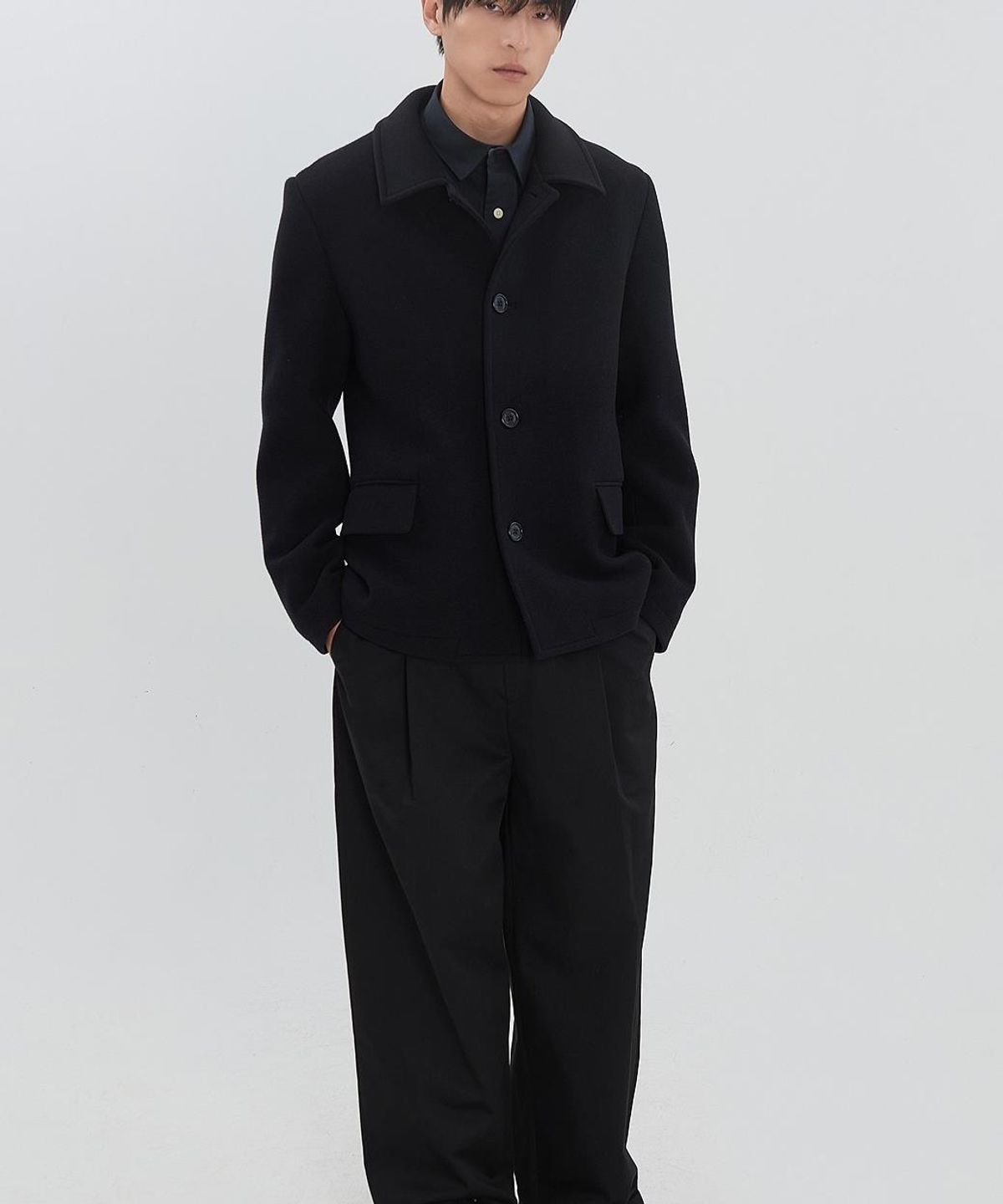 래코드(RECODE) Raw-Edged Pants RJPAM26694BKX