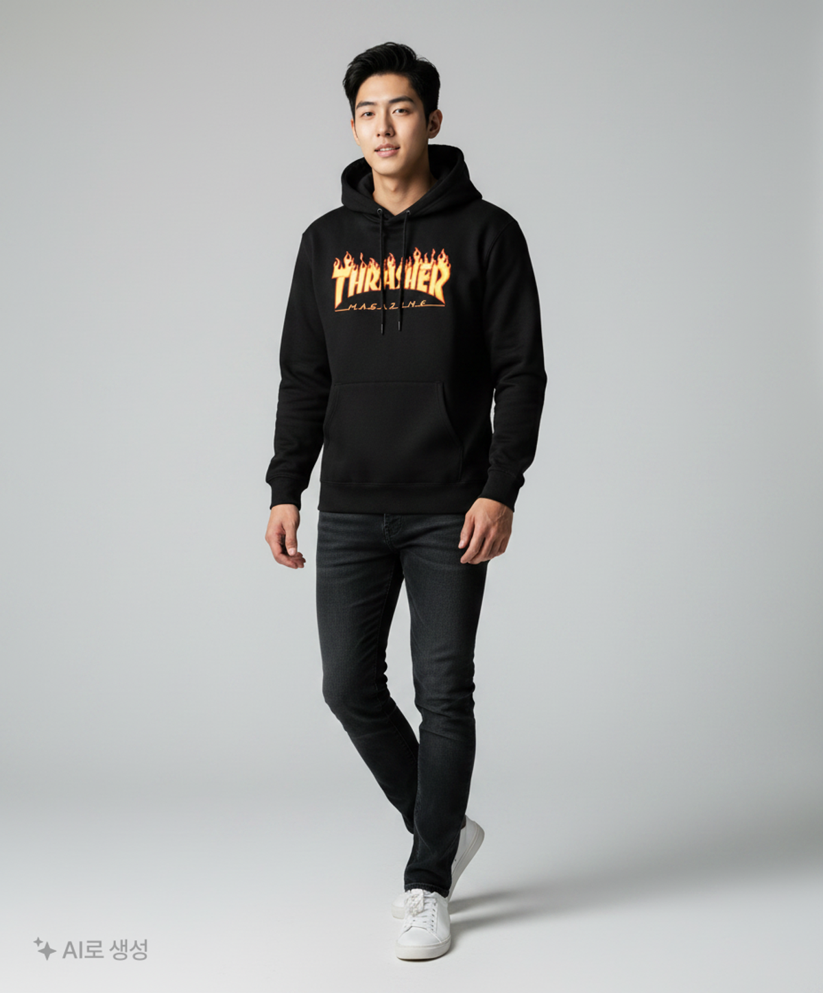 트레셔(THRASHER) 후드 티셔츠 L