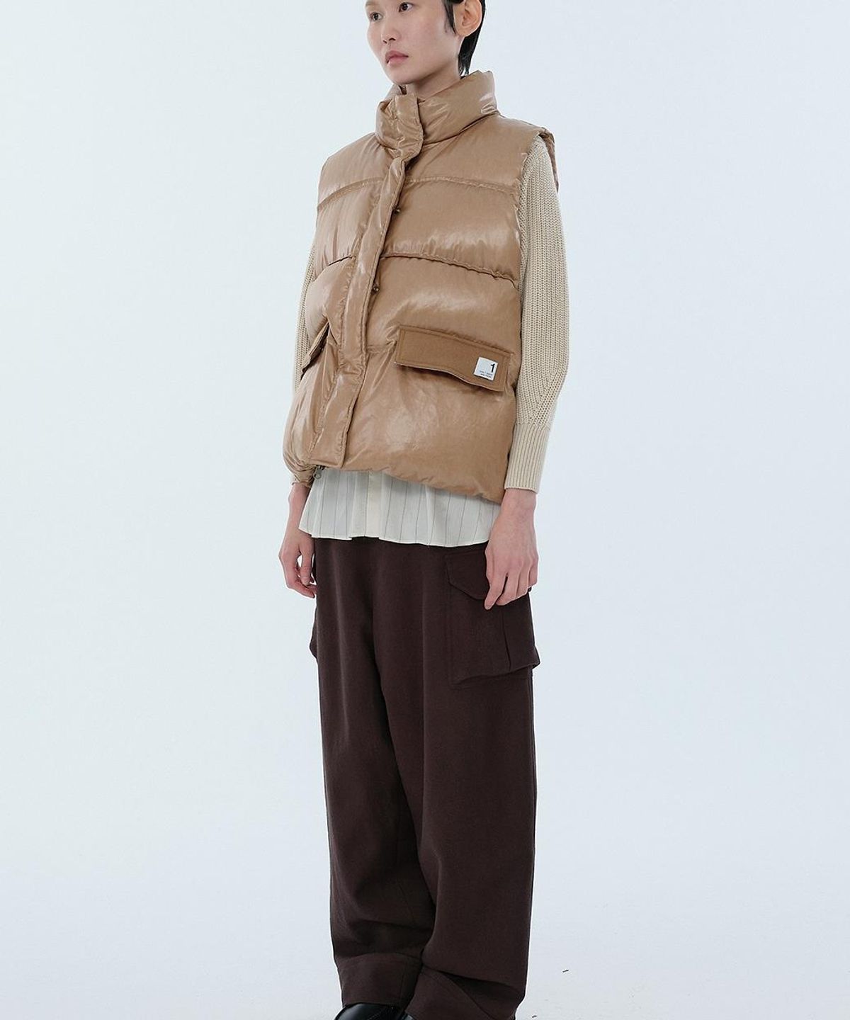 래코드(RECODE) Recycled Down Puffer Vest RQVAS26599BEX