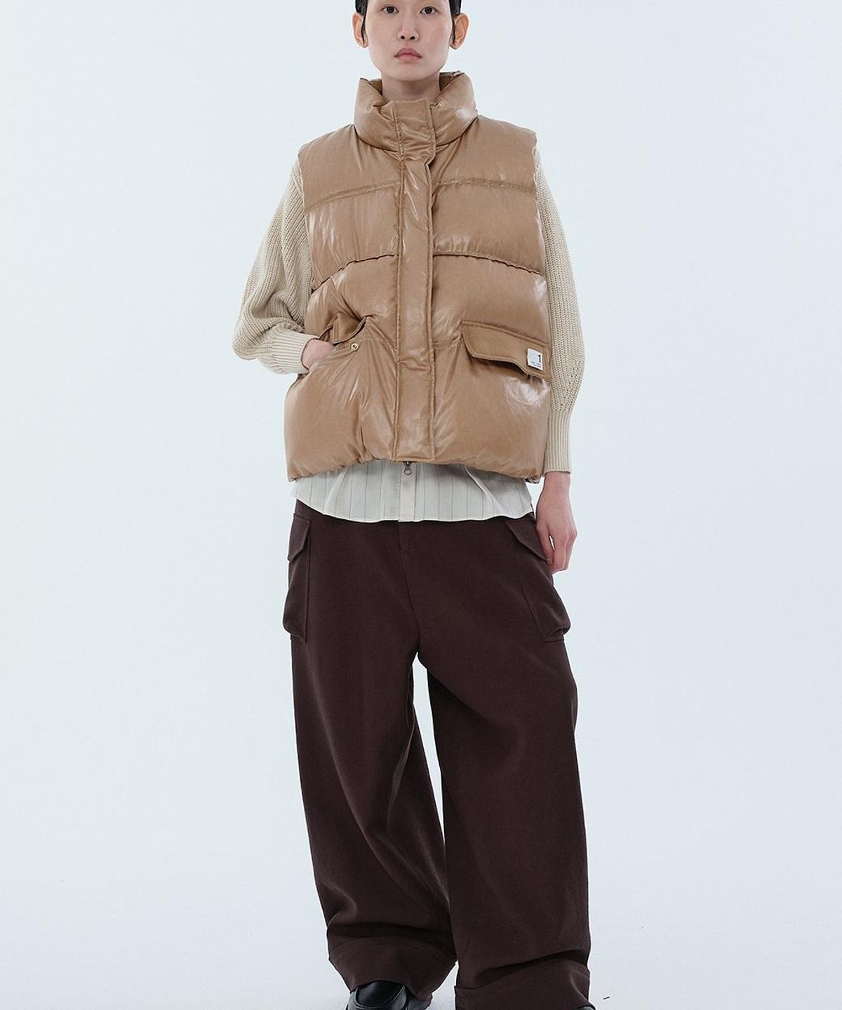래코드(RECODE) Recycled Down Puffer Vest RQVAS26599BEX