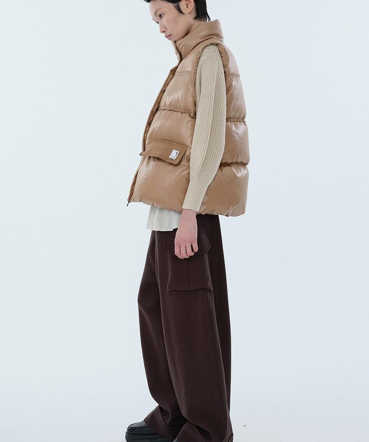 래코드(RECODE) Recycled Down Puffer Vest RQVAS26599BEX