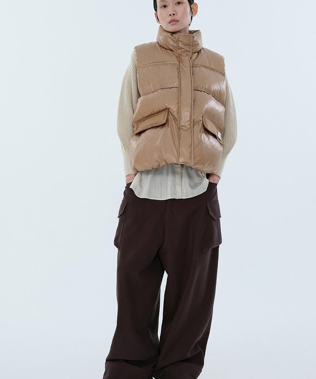 래코드(RECODE) Recycled Down Puffer Vest RQVAS26599BEX