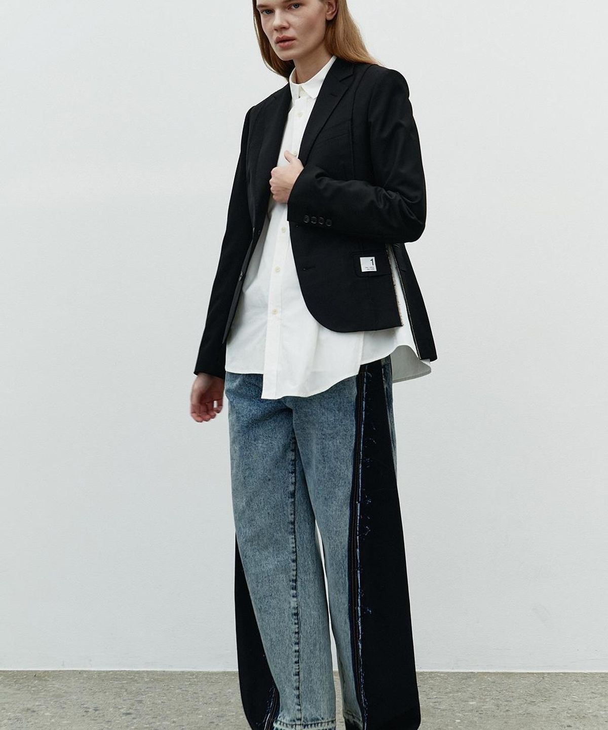 래코드(RECODE) Raw Edge Cutting Jacket RQJAS26597BKX