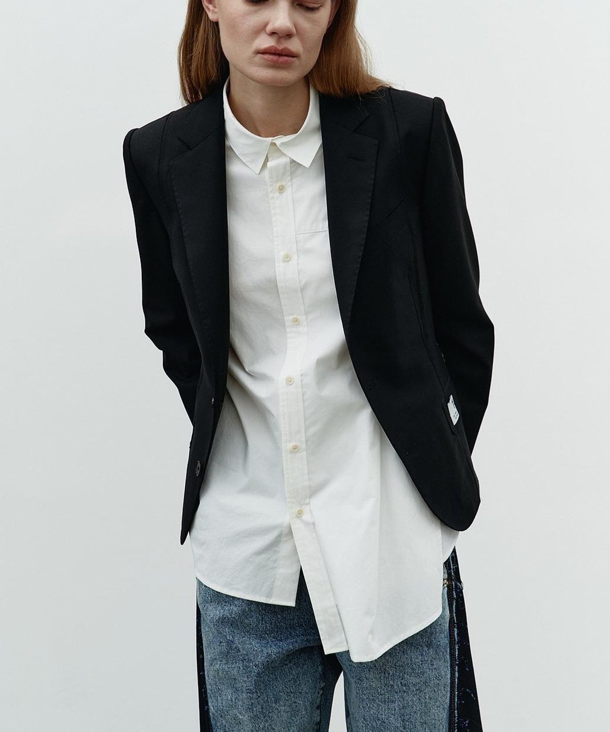 래코드(RECODE) Raw Edge Cutting Jacket RQJAS26597BKX