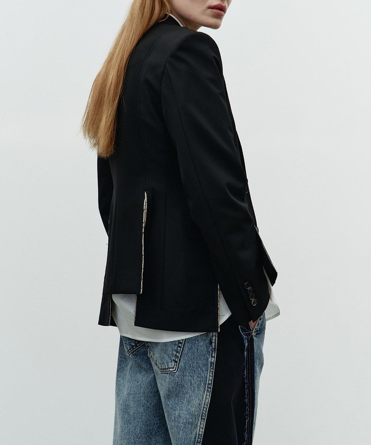 래코드(RECODE) Raw Edge Cutting Jacket RQJAS26597BKX