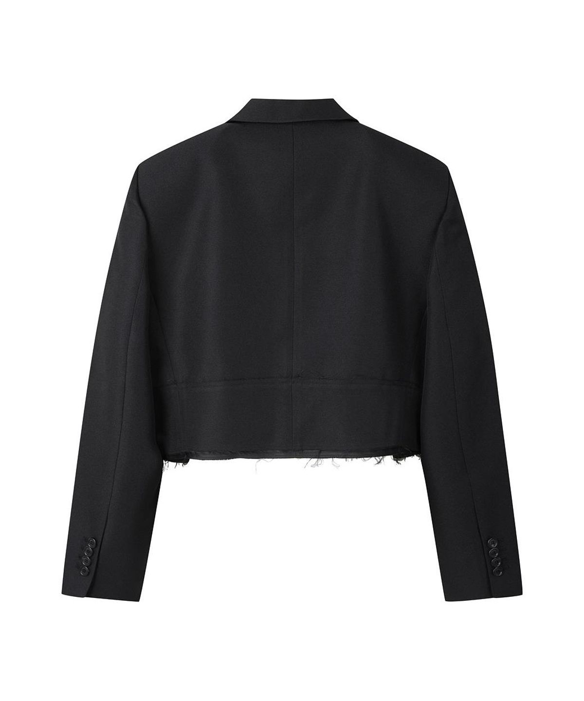 래코드(RECODE) Raw-Edged Detail Crop Jacket RJJAM26599BKX