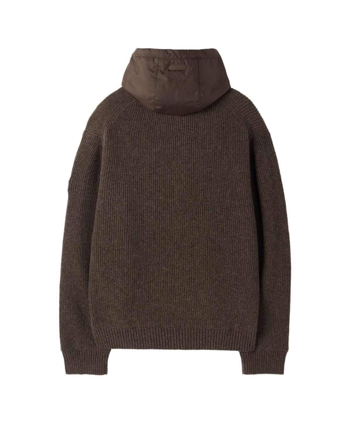 브롬톤 런던(BROMPTON LONDON) HOODED HYBRID CARDIGAN - BROWN (P264MCD132)