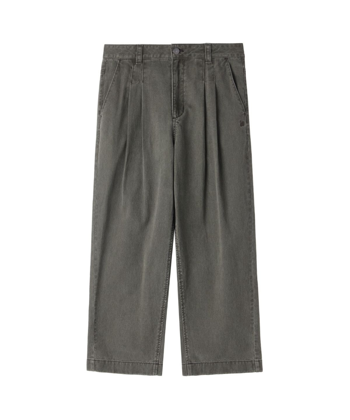 브롬톤 런던(BROMPTON LONDON) TWO TUCK DENIM TROUSERS - KHAKI (P263MDP461)