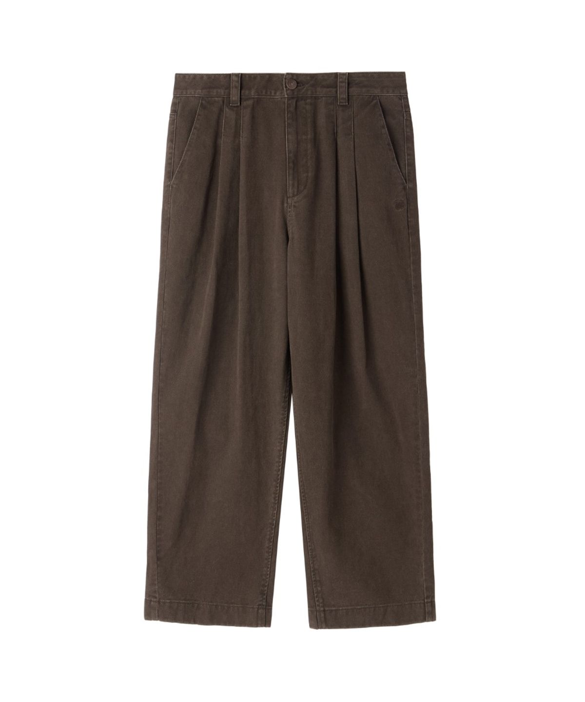 브롬톤 런던(BROMPTON LONDON) TWO TUCK DENIM TROUSERS - BROWN (P263MDP461)