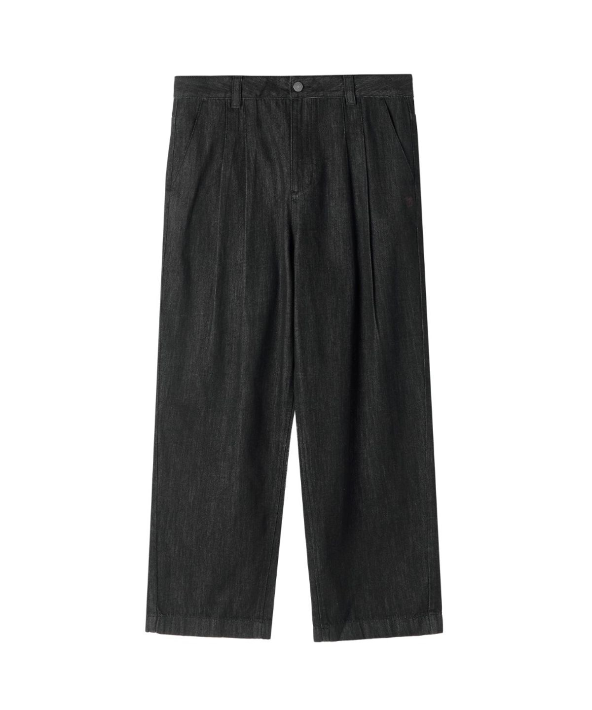 브롬톤 런던(BROMPTON LONDON) TWO TUCK DENIM TROUSERS - BLACK (P263MDP461)