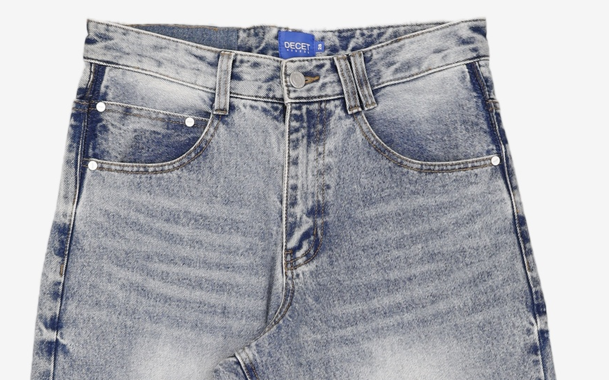 데케트(DECET) Mid Rise Wide Jeans DCPT027AshBlack 28