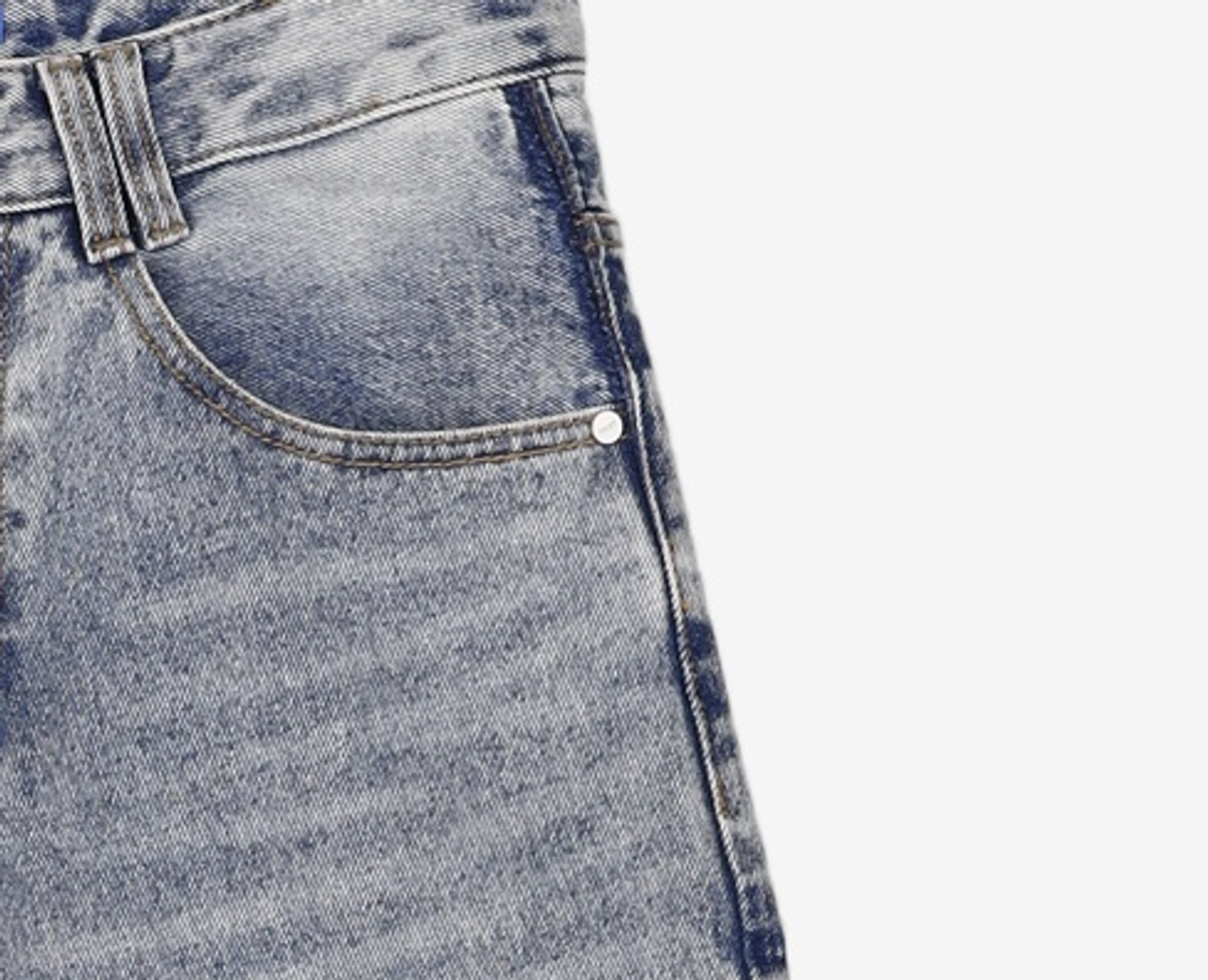 데케트(DECET) Mid Rise Wide Jeans DCPT027AshBlack 28