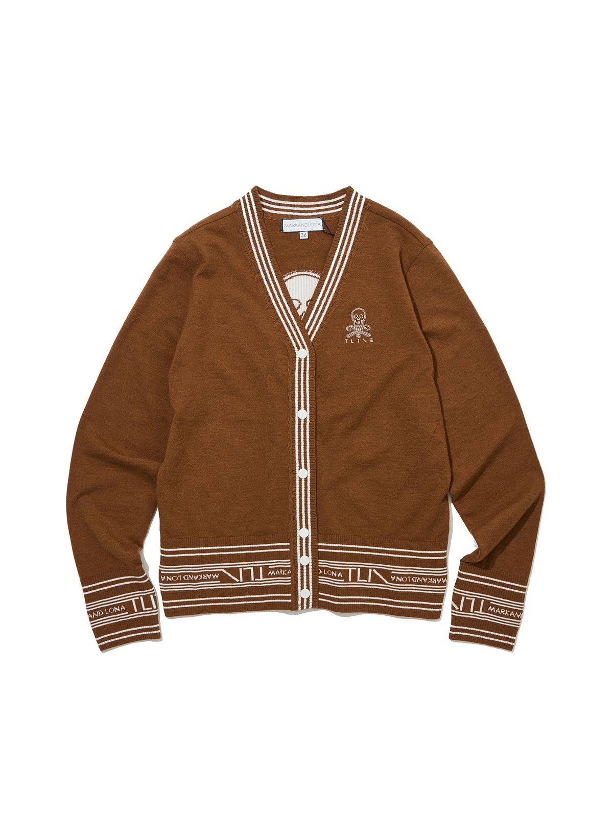 마크앤로나(MARK&LONA) W T-LINE BUTTON CARDIGAN LS3XB71F
