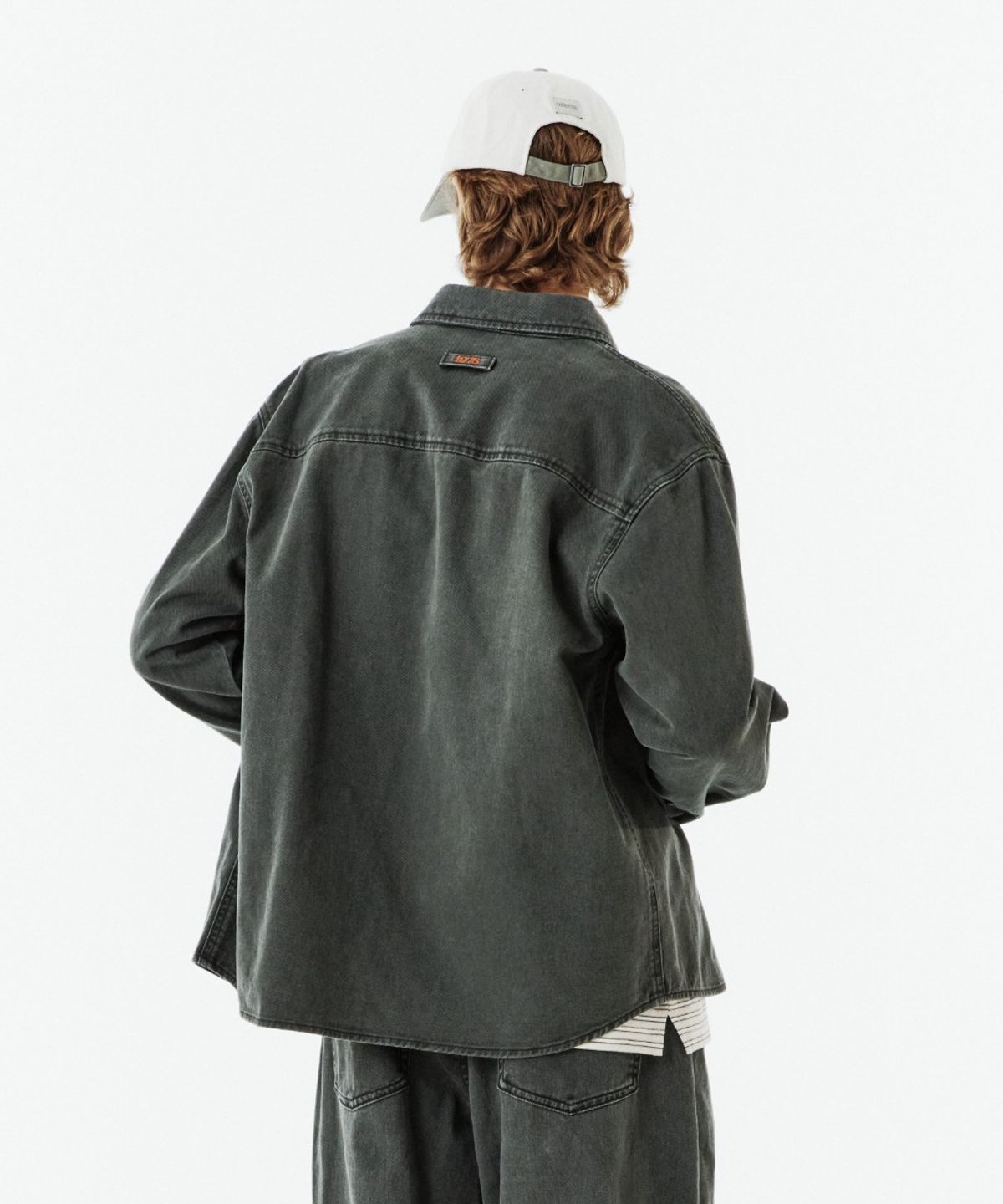 브롬톤 런던(BROMPTON LONDON) OUTPOCKET DENIM SHIRT - KHAKI (P263MSH402)