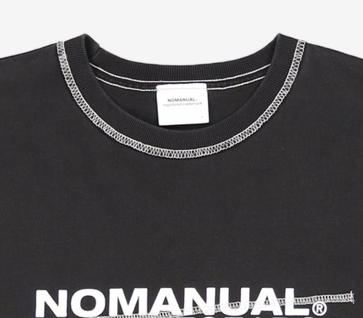 노매뉴얼(NOMANUAL) R.D LONG SLEEVE TEE - BLACK M