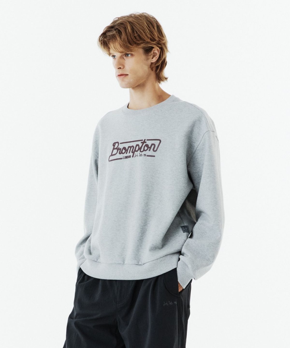 브롬톤 런던(BROMPTON LONDON) BROMPTON LOGO GRAPHIC SWATESHIRT - M/GREY (P263MSW163)