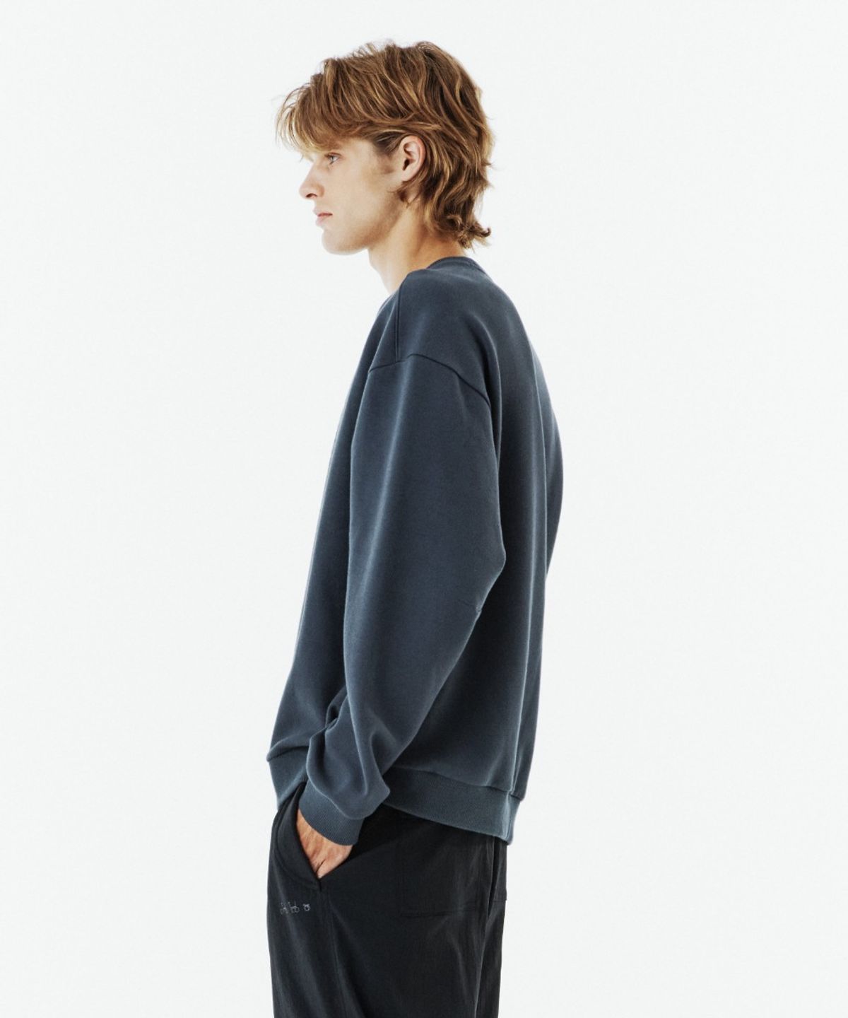 브롬톤 런던(BROMPTON LONDON) BROMPTON LOGO GRAPHIC SWATESHIRT - TEAL BLUE (P263MSW163)