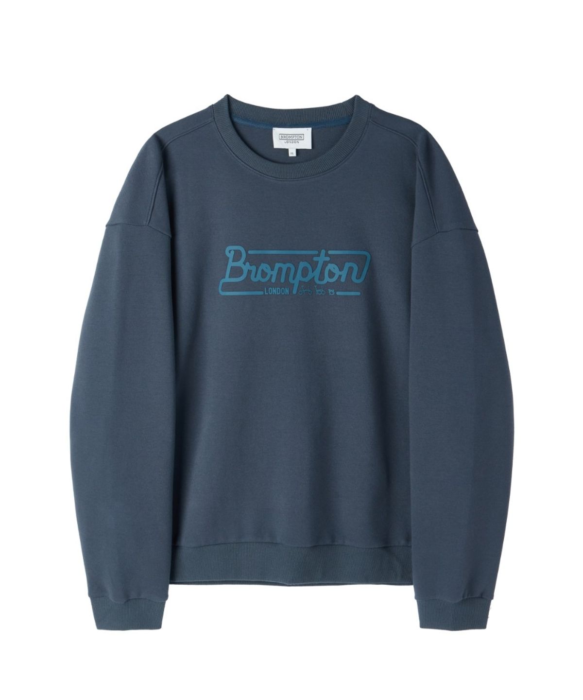브롬톤 런던(BROMPTON LONDON) BROMPTON LOGO GRAPHIC SWATESHIRT - TEAL BLUE (P263MSW163)