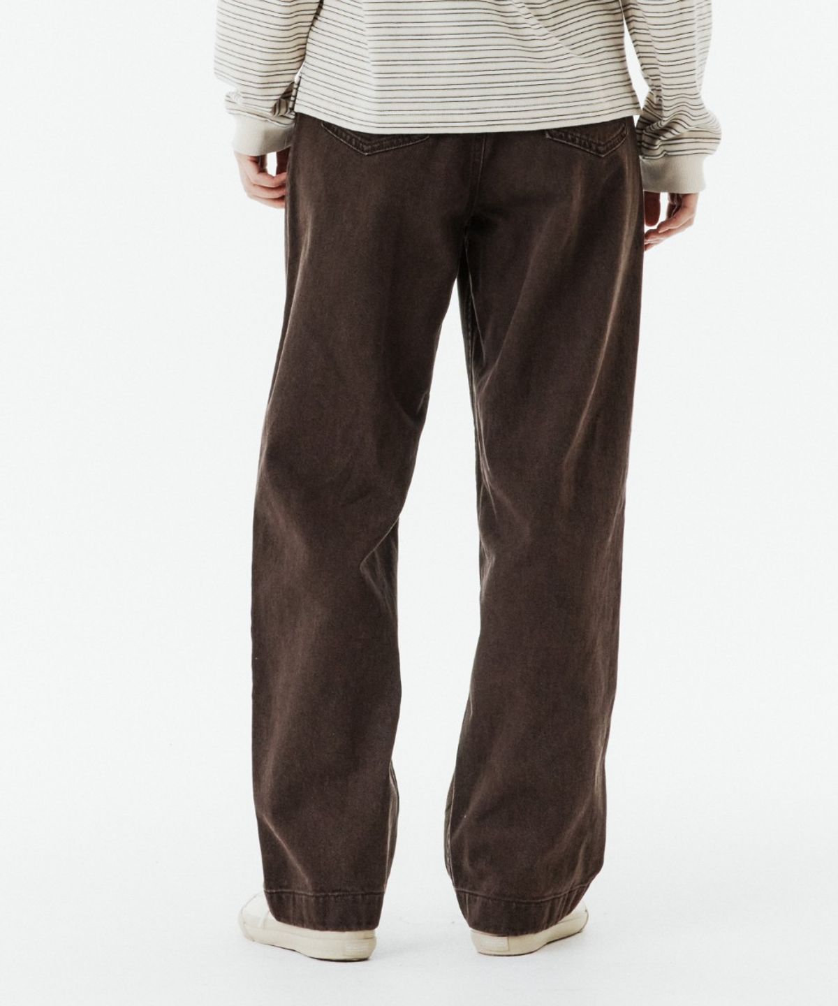 브롬톤 런던(BROMPTON LONDON) W TWO TUCK DENIM TROUSERS - BROWN (P263WDP461)