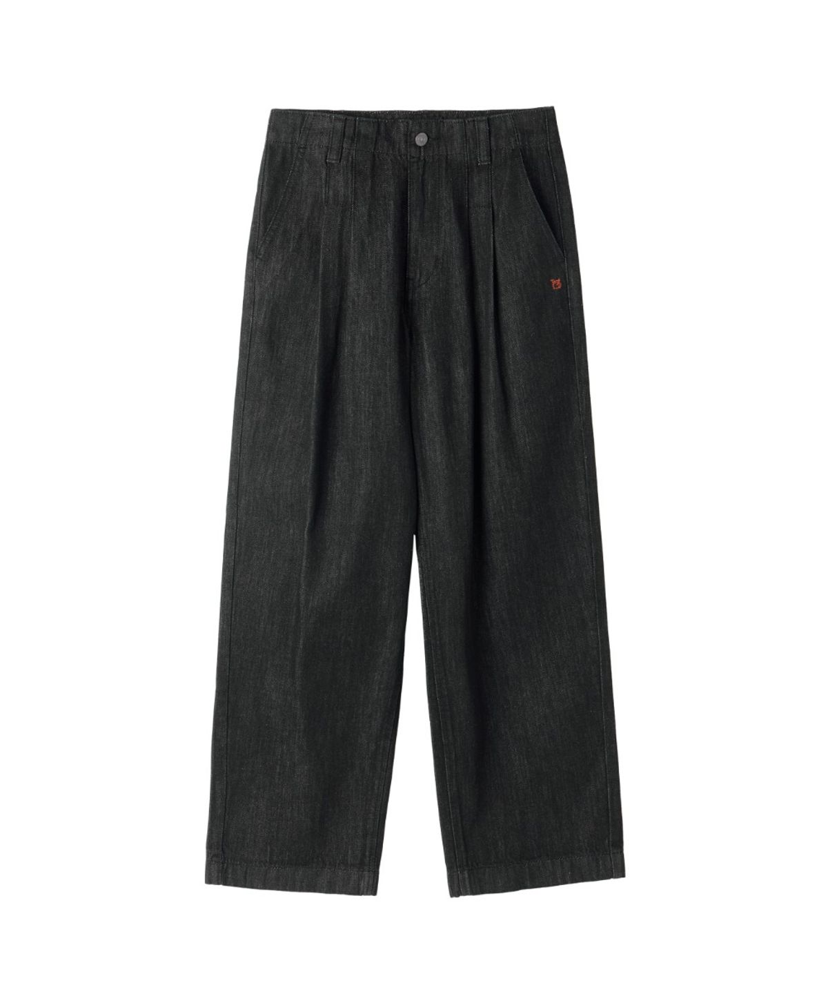 브롬톤 런던(BROMPTON LONDON) W TWO TUCK DENIM TROUSERS - BLACK (P263WDP461)