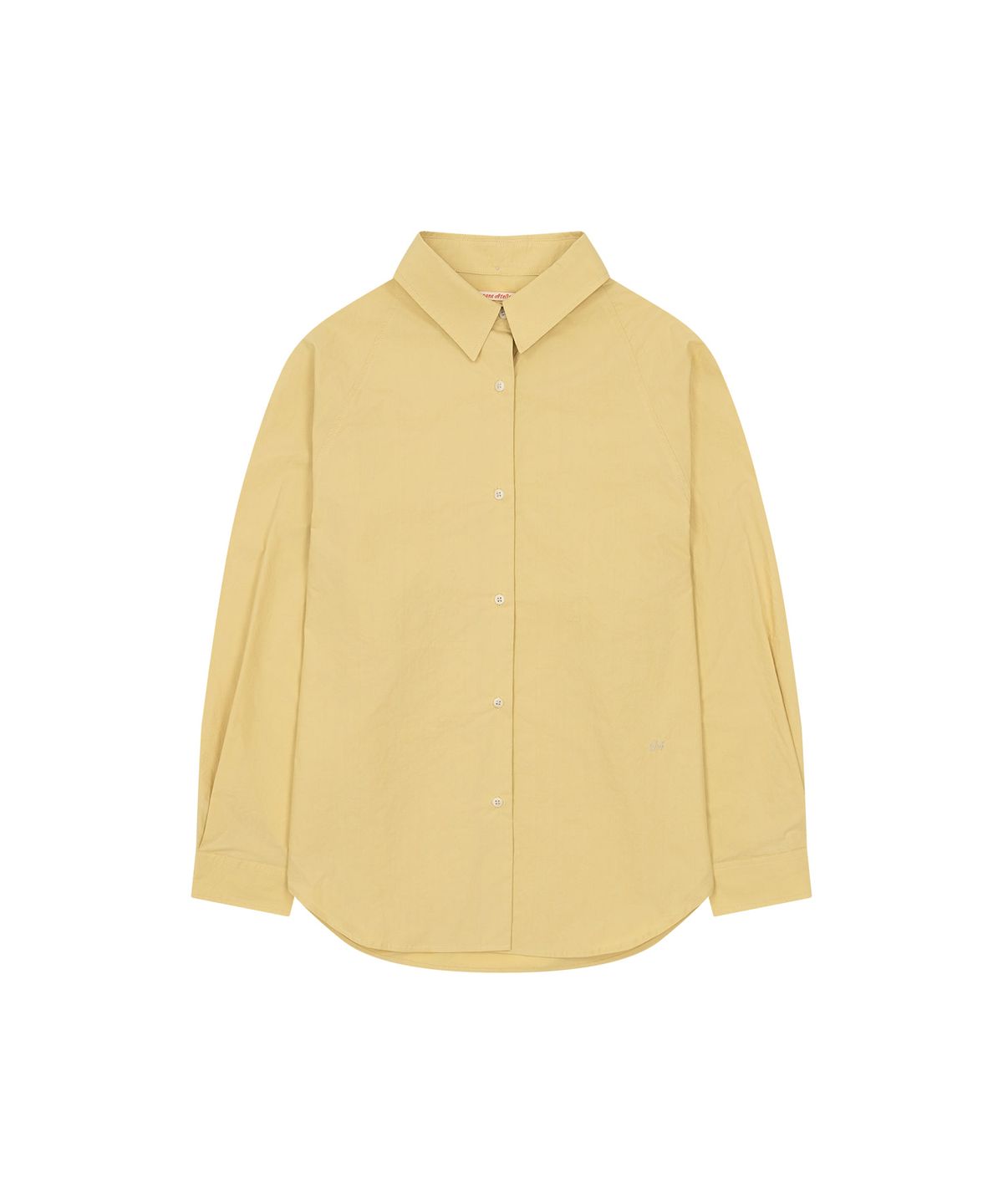 반원 아틀리에(VANONE ATELIER) A3622 코튼 위브 래글런 셔츠_Yellow
