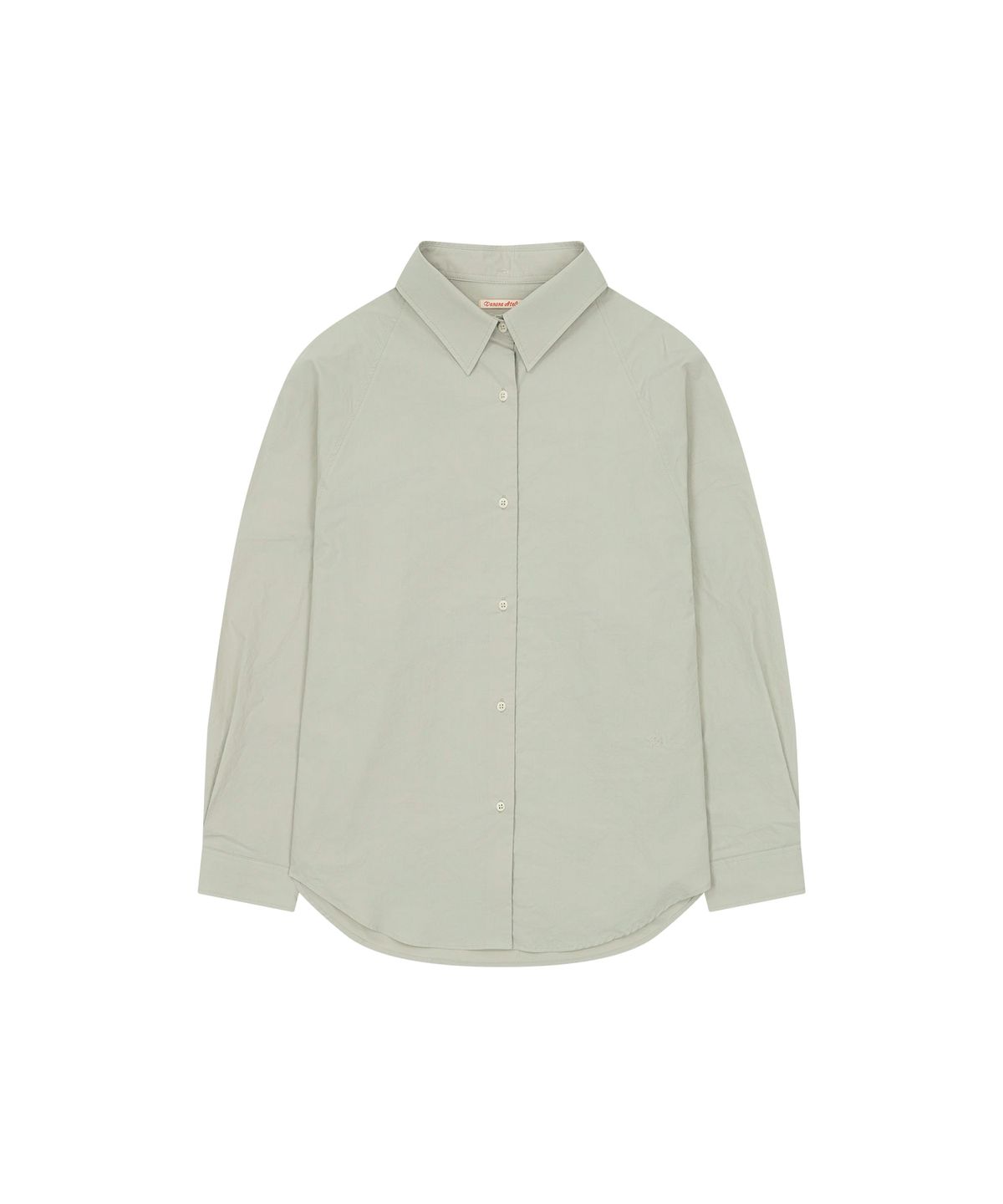 반원 아틀리에(VANONE ATELIER) A3622 코튼 위브 래글런 셔츠_Light green