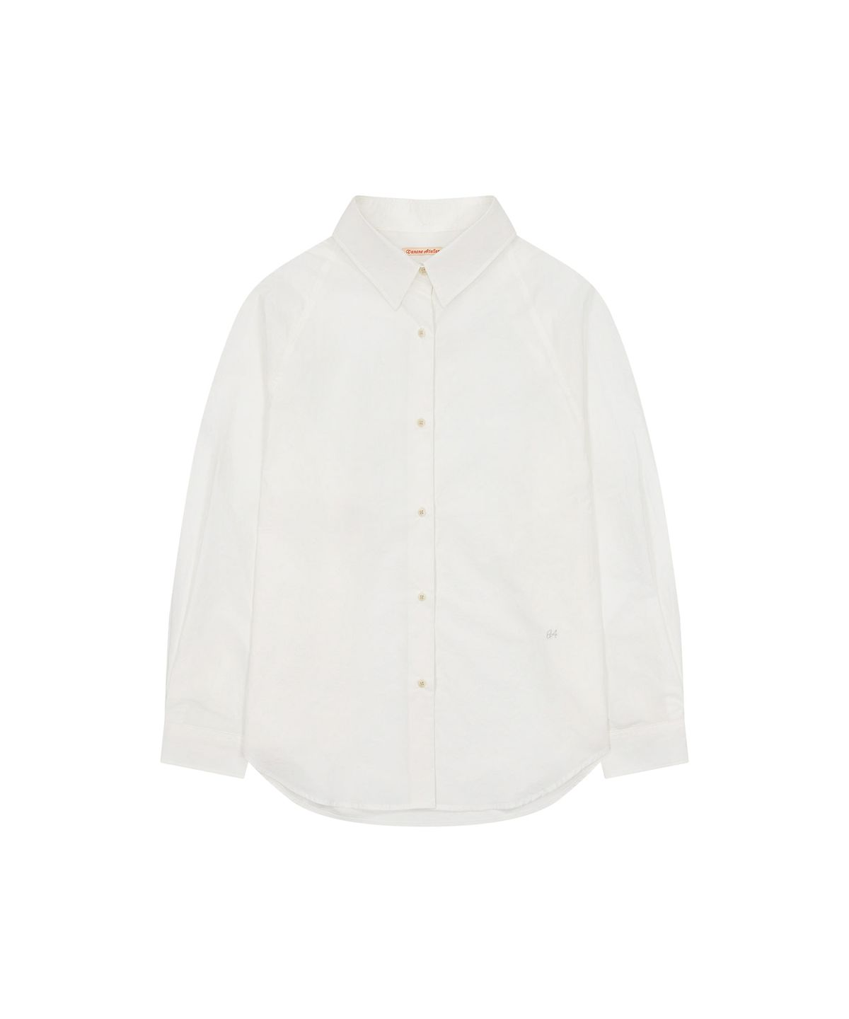 반원 아틀리에(VANONE ATELIER) A3622 코튼 위브 래글런 셔츠_Ivory
