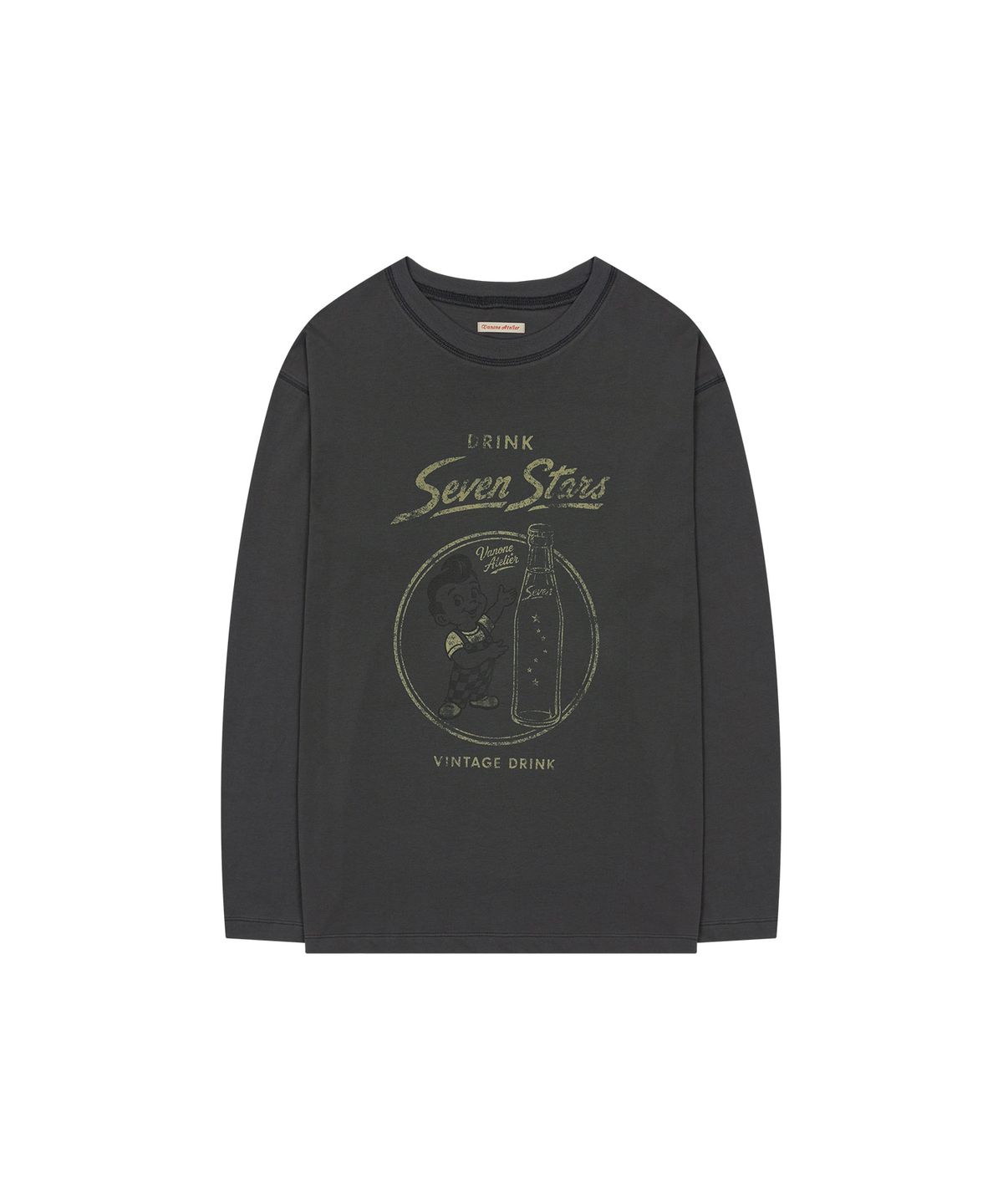 반원 아틀리에(VANONE ATELIER) A3628 Vintage soda 롱 슬리브_Charcoal