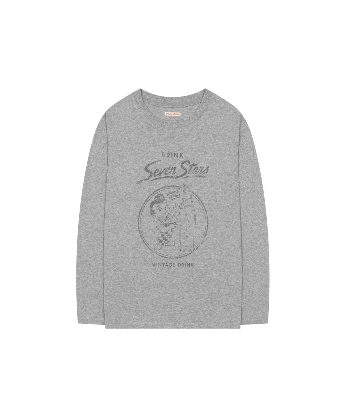 반원 아틀리에(VANONE ATELIER) A3628 Vintage soda 롱 슬리브_Melange gray