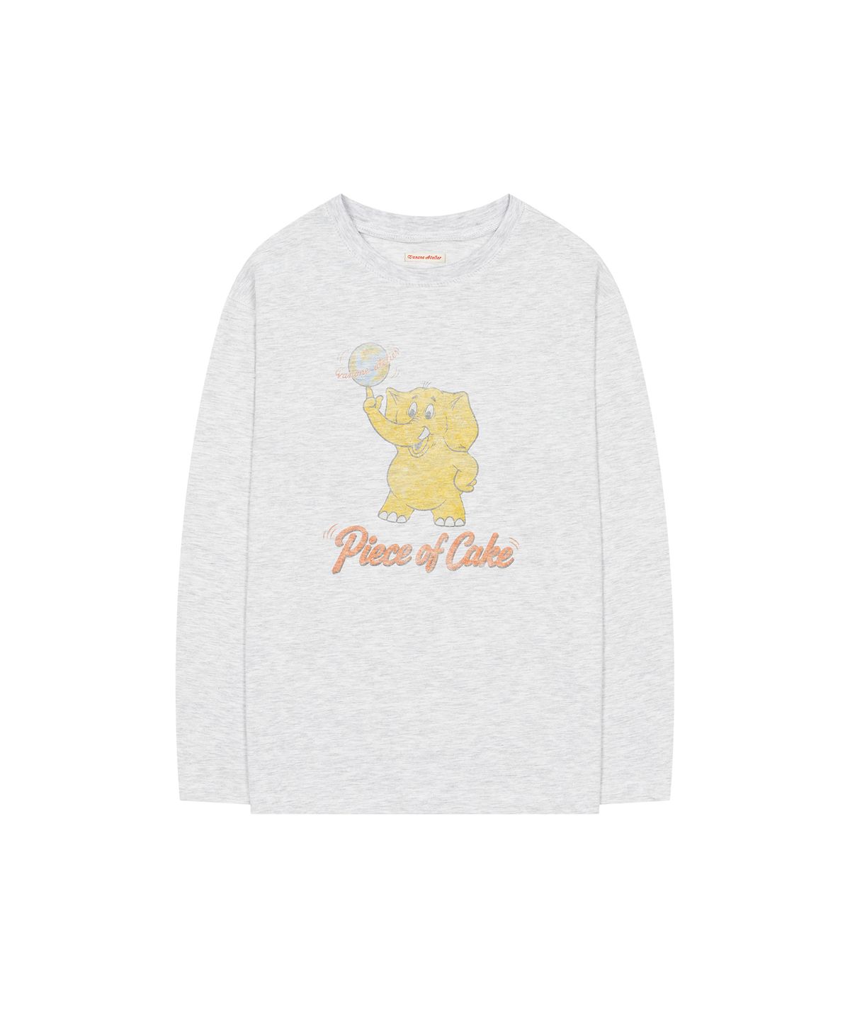 반원 아틀리에(VANONE ATELIER) A3636 Retro elephant 롱 슬리브_Melange white