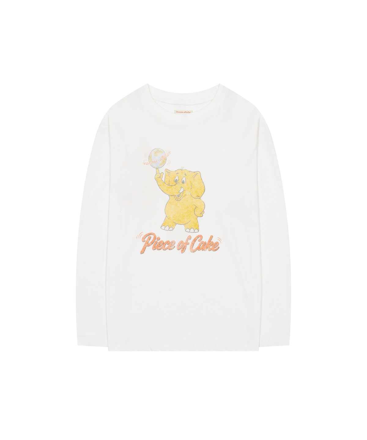 반원 아틀리에(VANONE ATELIER) A3636 Retro elephant 롱 슬리브_White