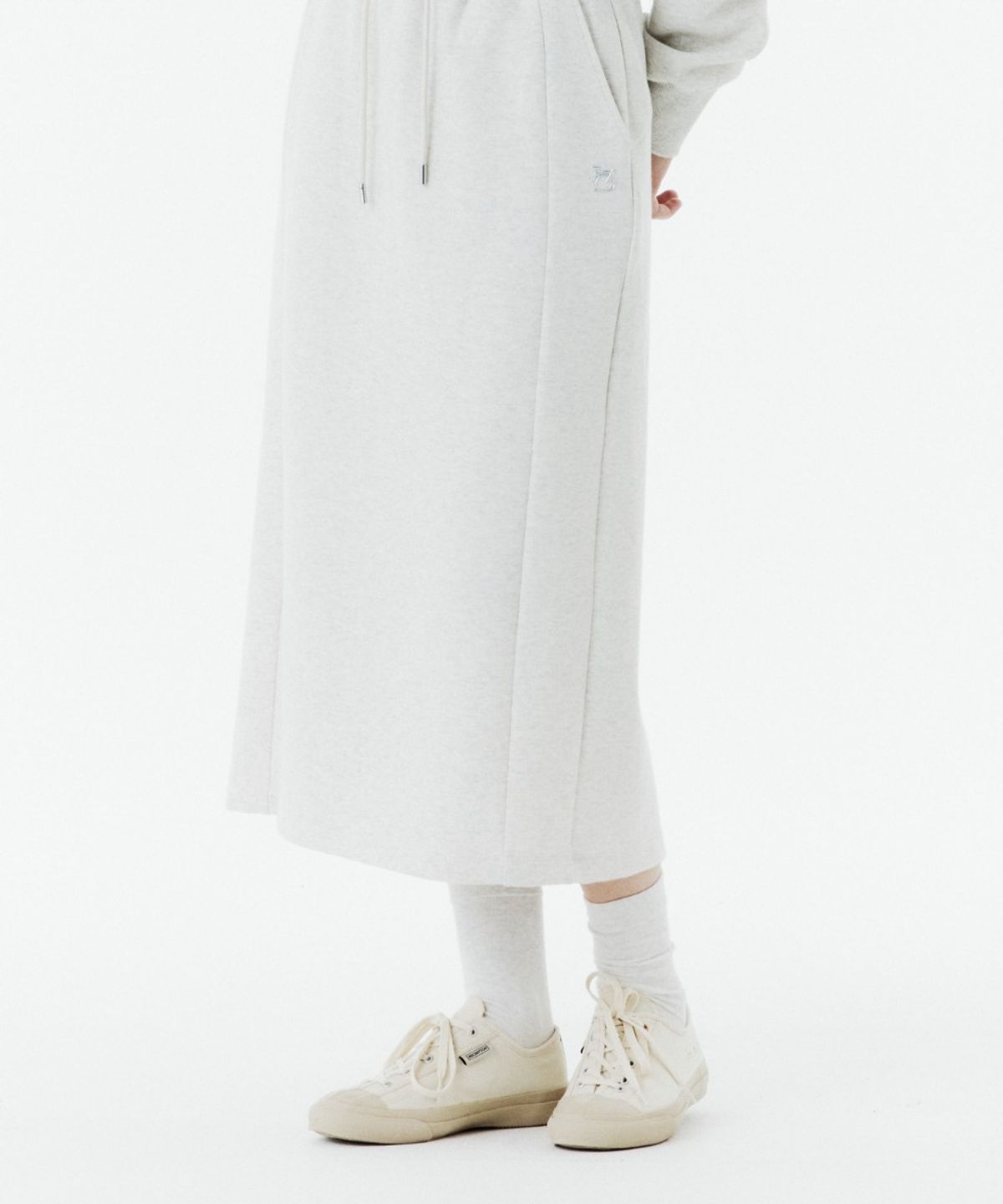 브롬톤 런던(BROMPTON LONDON) W SWEAT SKIRT - OATMEAL (P263WSK161)