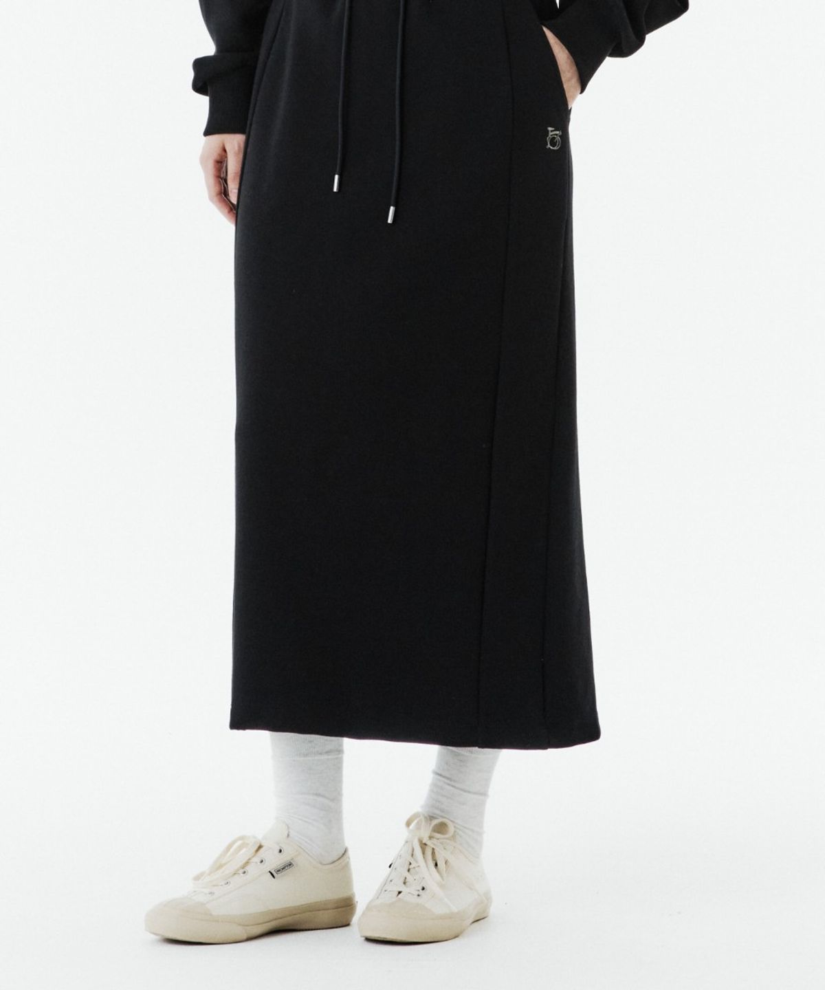 브롬톤 런던(BROMPTON LONDON) W SWEAT SKIRT - BLACK (P263WSK161)