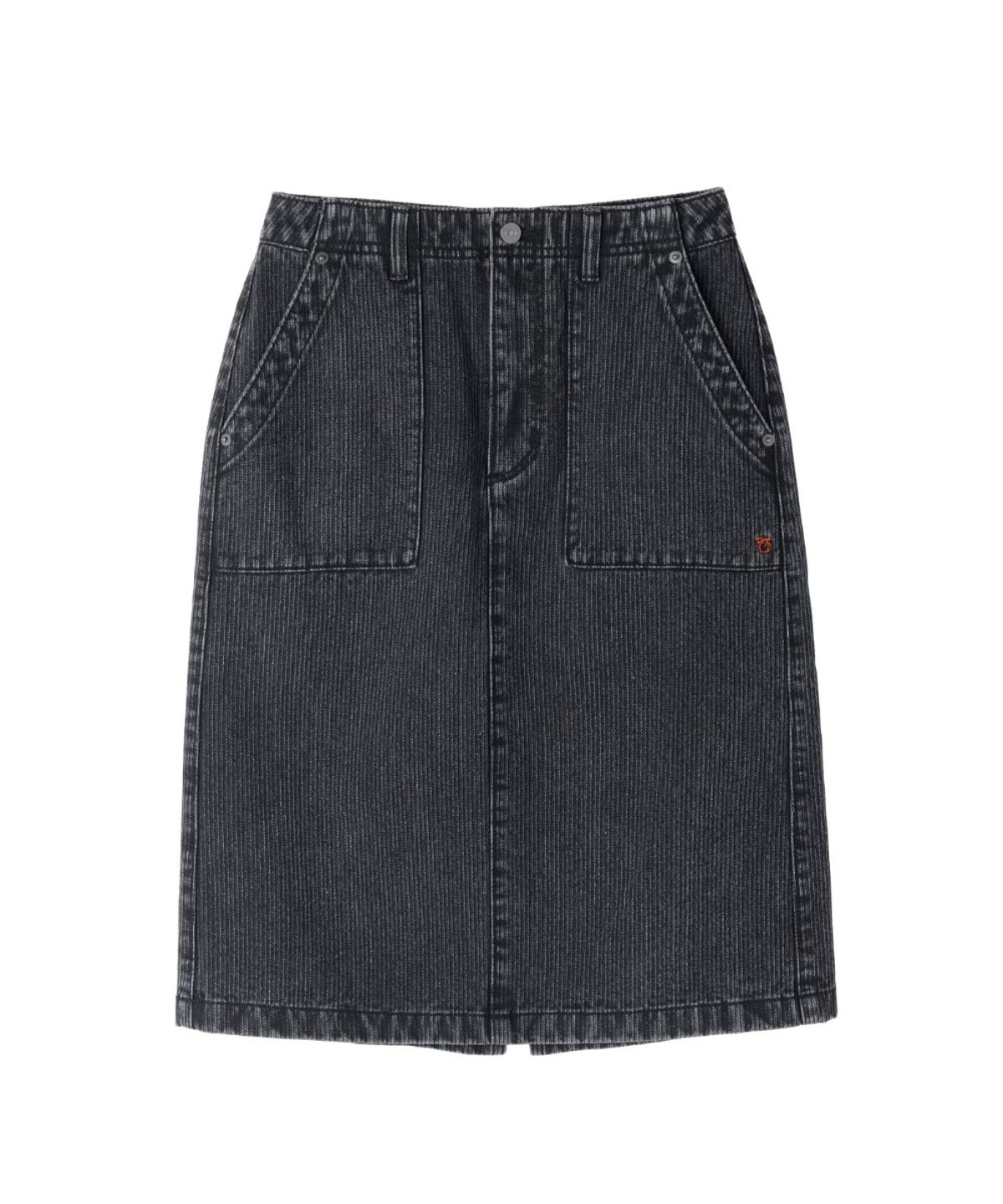 브롬톤 런던(BROMPTON LONDON) W CORDUROY DENIM SKIRT - BLACK (P263WSK460)