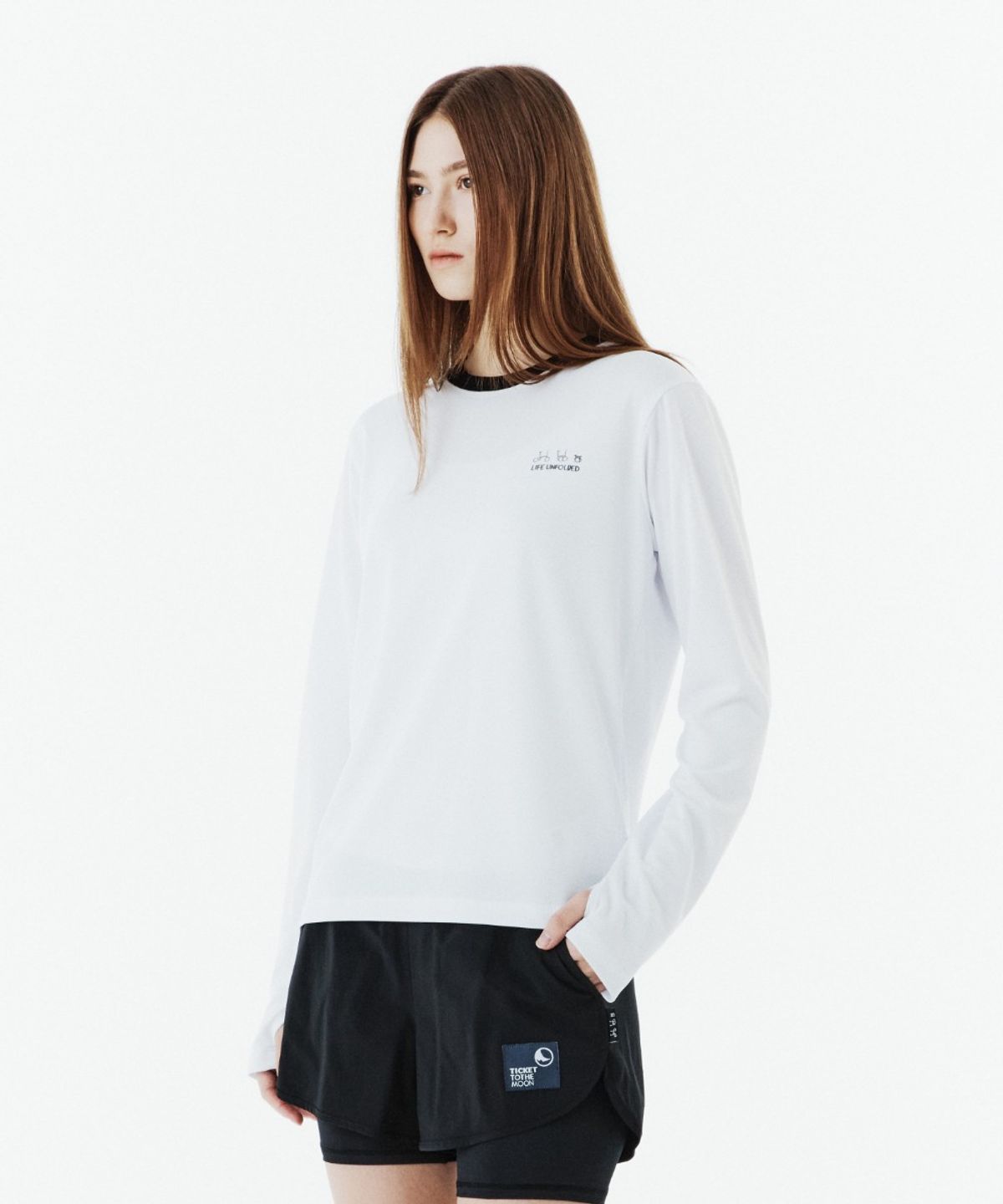 브롬톤 런던(BROMPTON LONDON) W MESH GRAPHIC T-SHIRT - WHITE (P263WTS105)