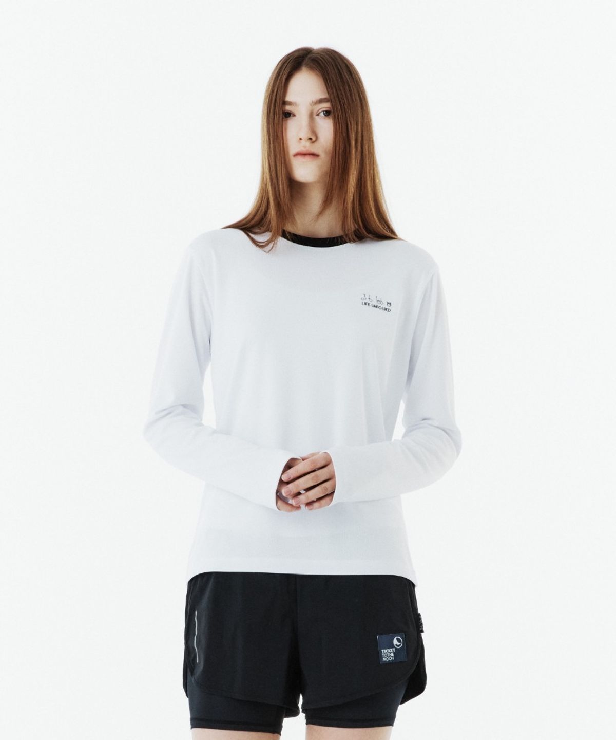 브롬톤 런던(BROMPTON LONDON) W MESH GRAPHIC T-SHIRT - WHITE (P263WTS105)