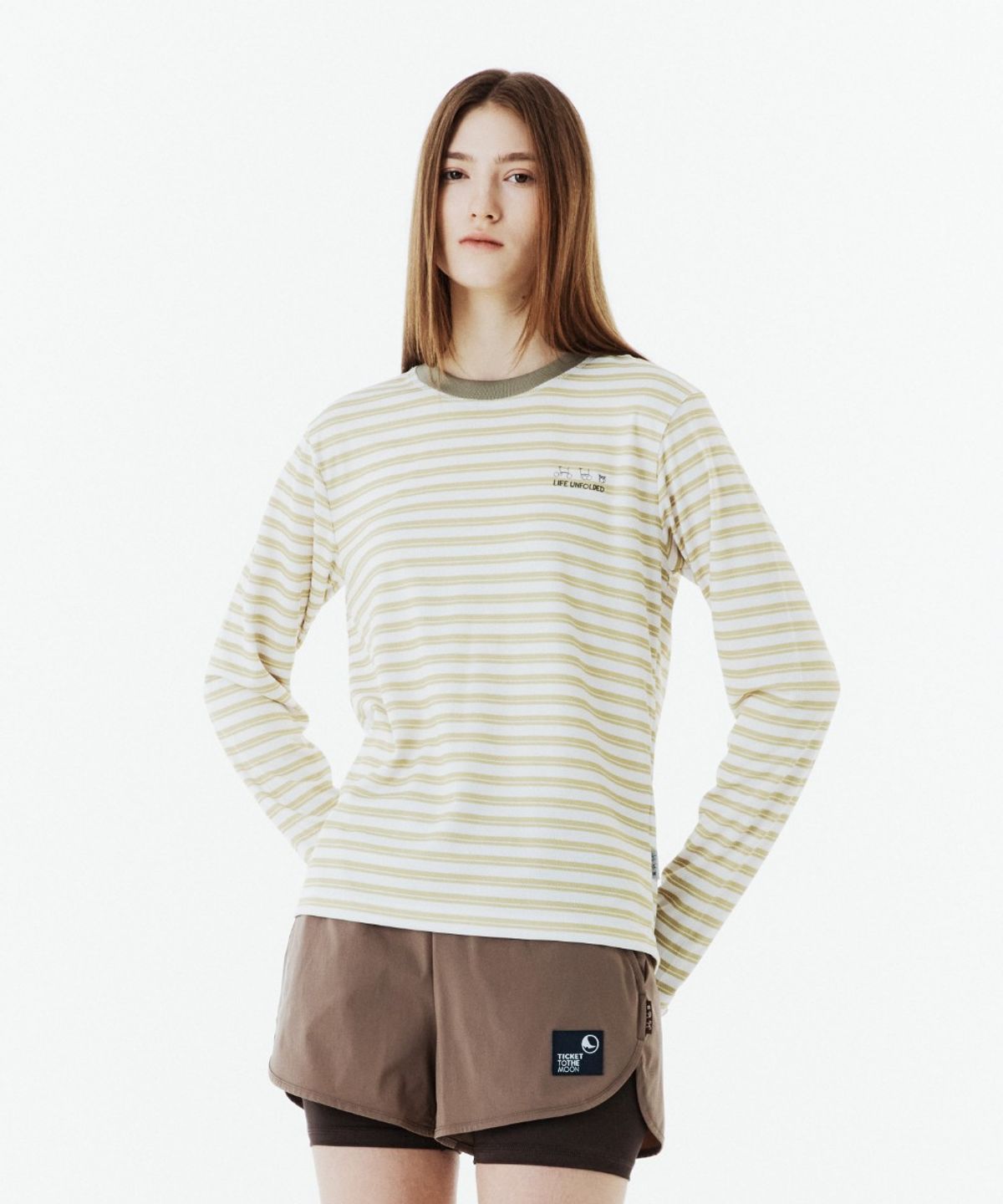 브롬톤 런던(BROMPTON LONDON) W MESH GRAPHIC T-SHIRT - LIME (P263WTS105)