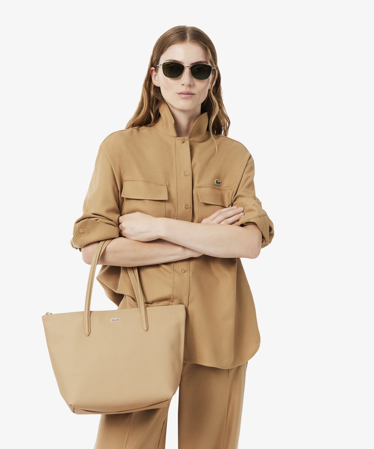라코스테(LACOSTE) 여성 L.12.12 컨셉 세로형 스몰 쇼퍼백 NF2037P56N C87